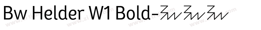 Bw Helder W1 Bold字体转换